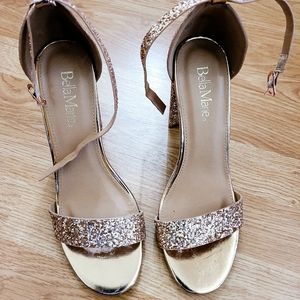 Rose gold, champagne heels